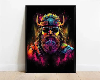 Viking Biker Pattern Decorative Wall Poster - Item - EASITEM